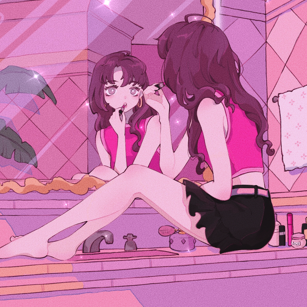 New Retro插画练习/镜子