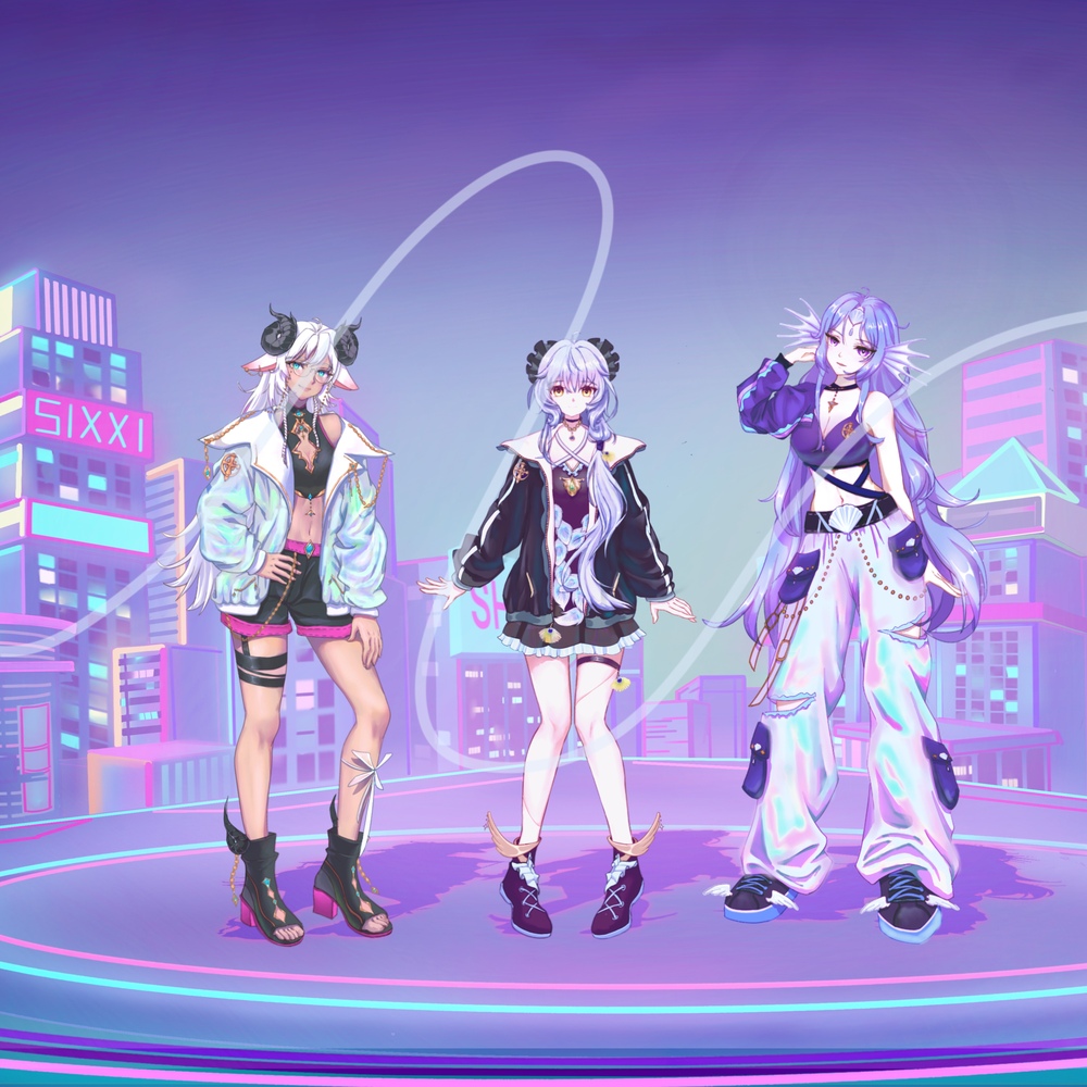 三位虚拟音乐主播