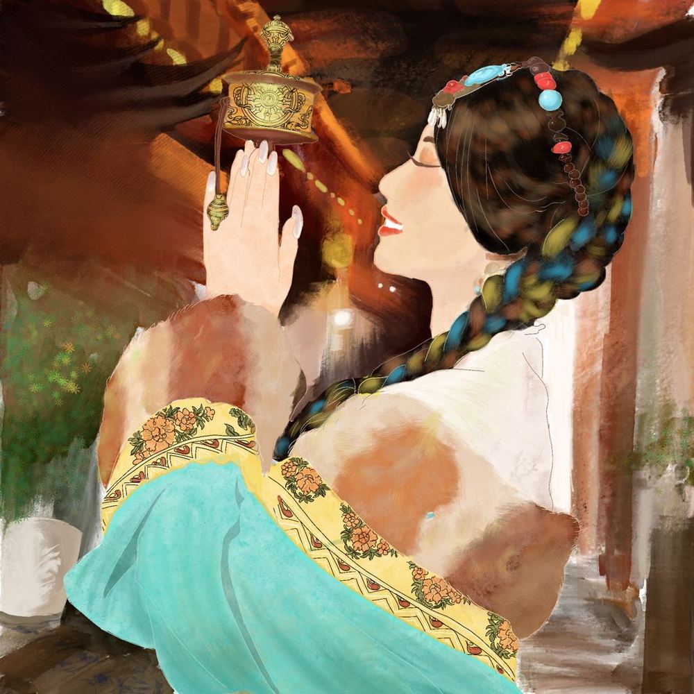 藏族少女