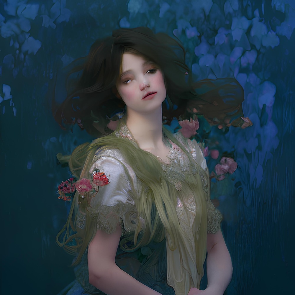 油画少女