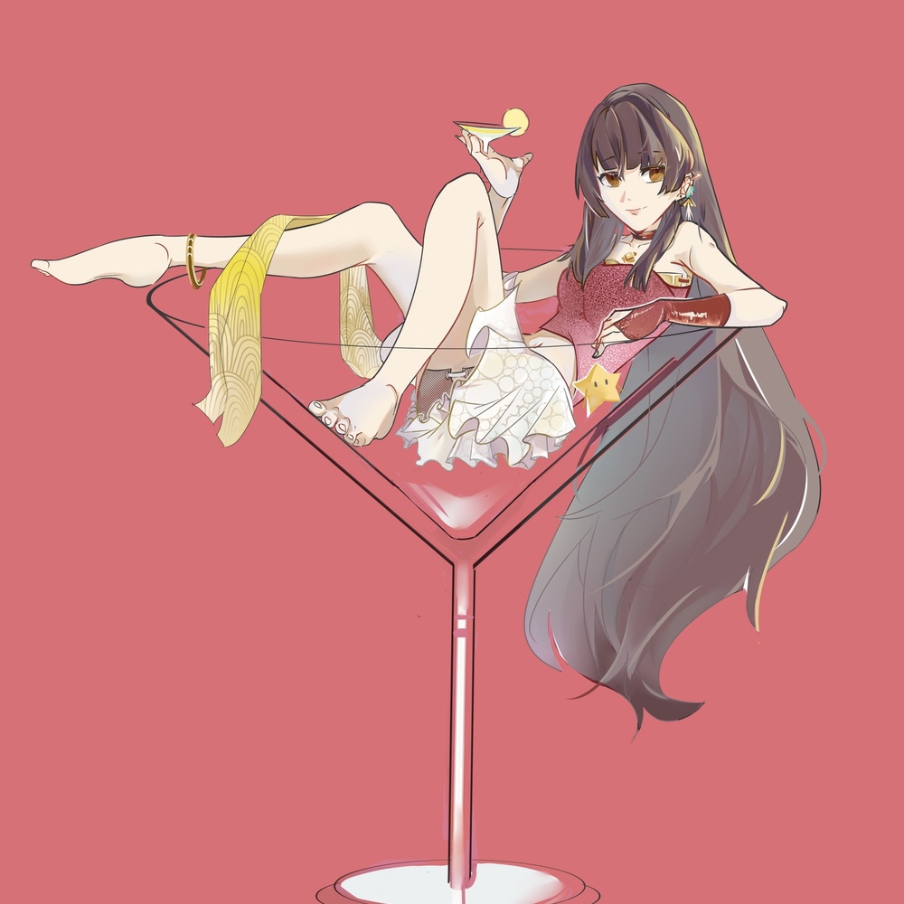 酒杯里的少女