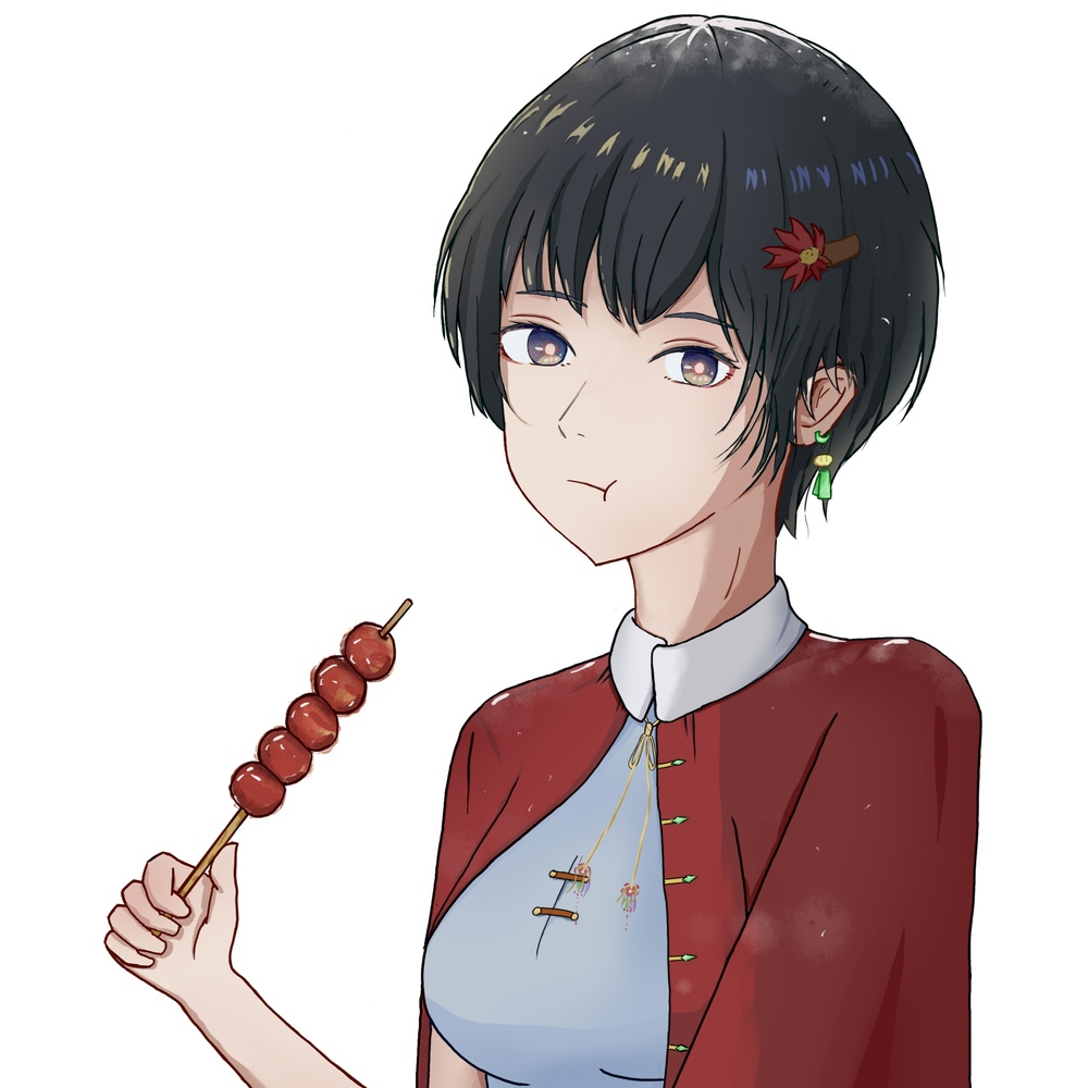 小白画的摸鱼头像。