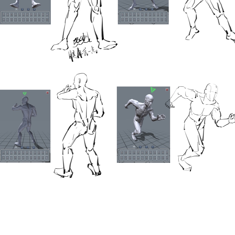 人体结构动态练习
(素材来自artpose)