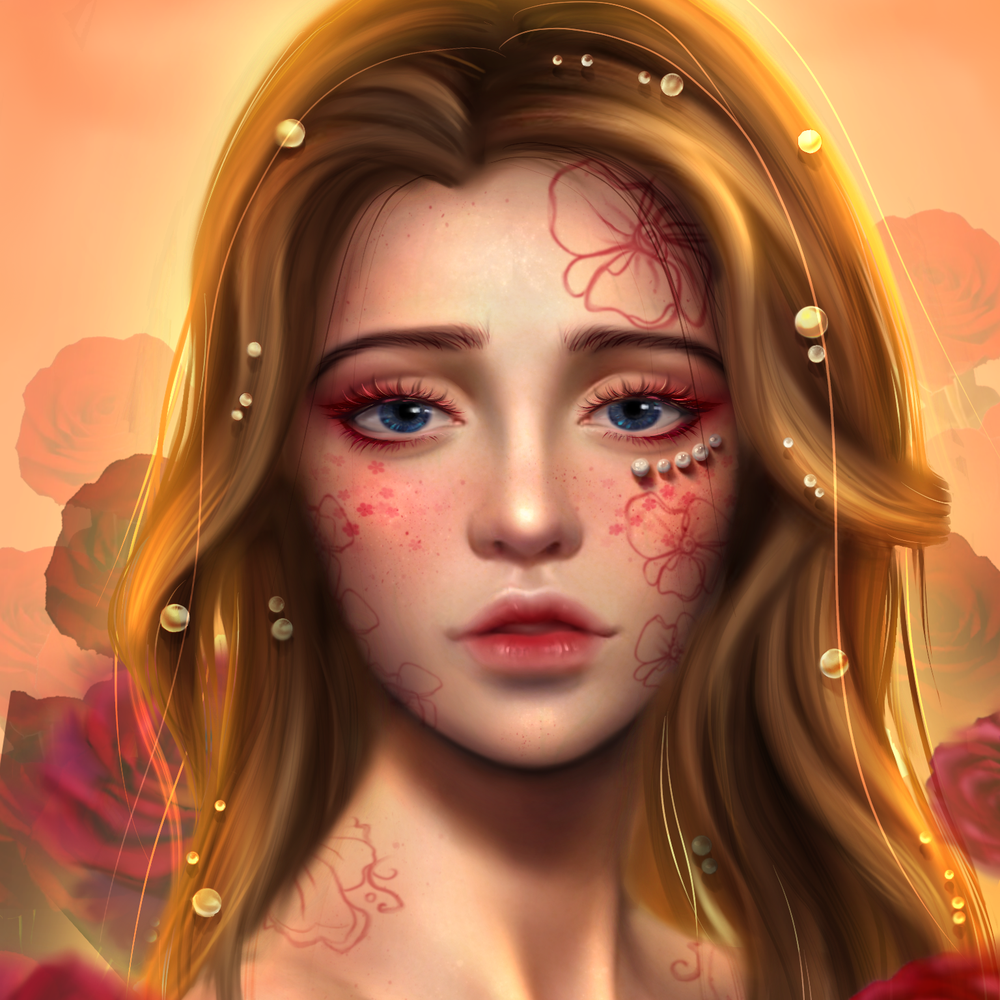 浪漫至死不渝,玫瑰花园与少女