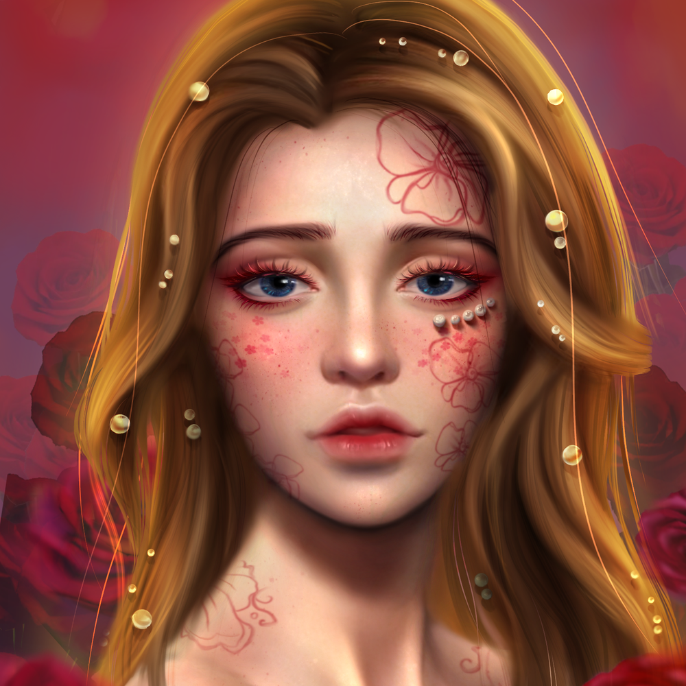 浪漫至死不渝,玫瑰花园与少女